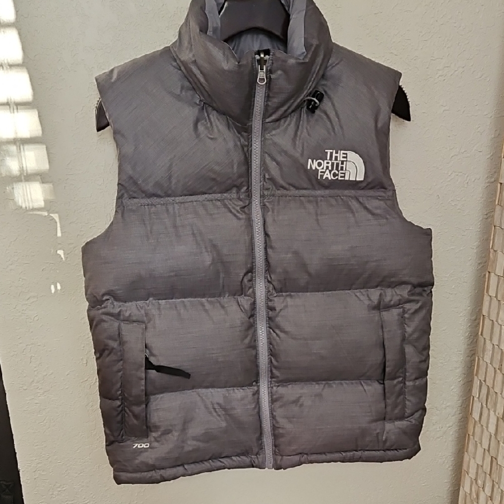 The North Face Charcoal Puffer Vest 1996 Nuptse Vest
